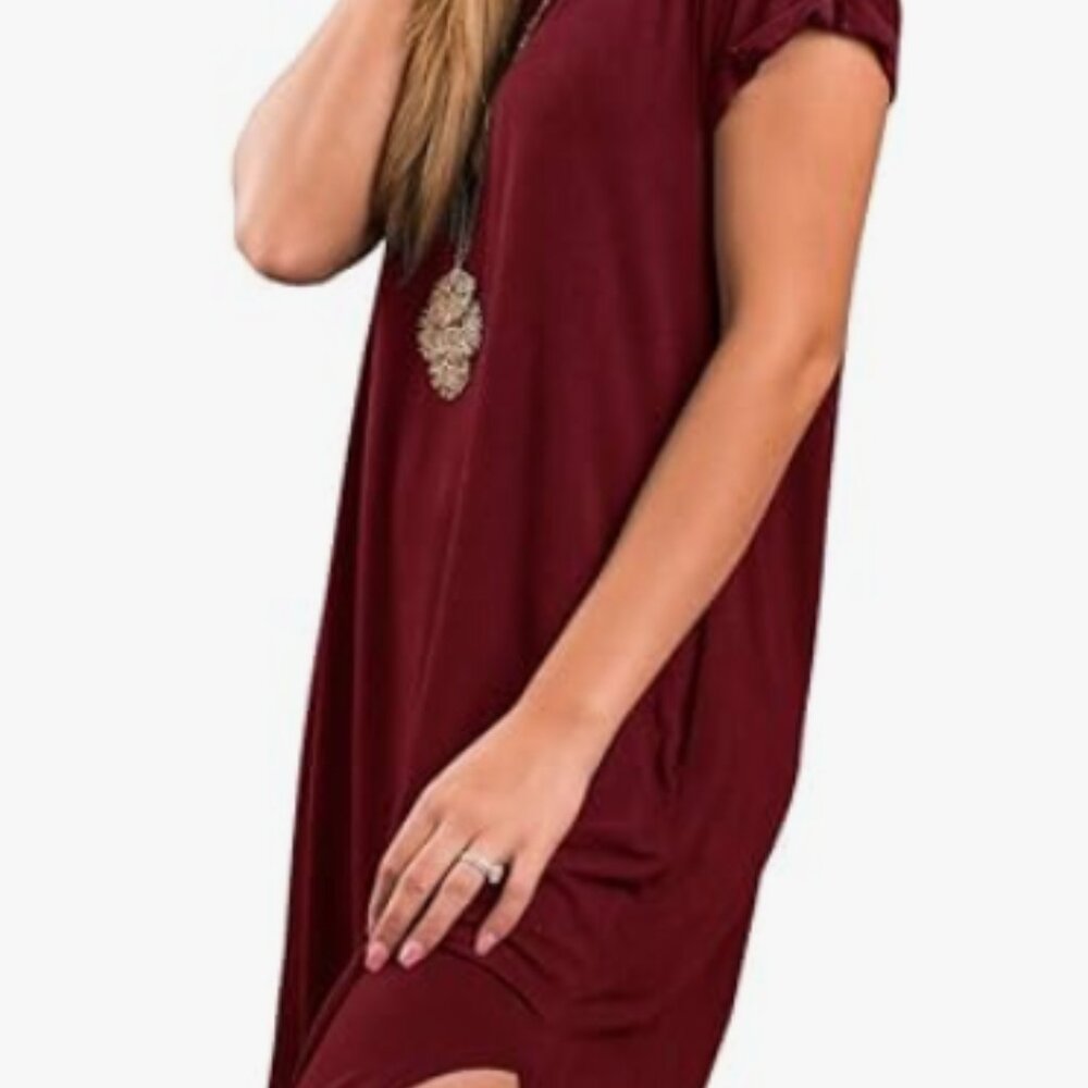 Grecerelle Short Sleeve Split Maxi Dress with pockets